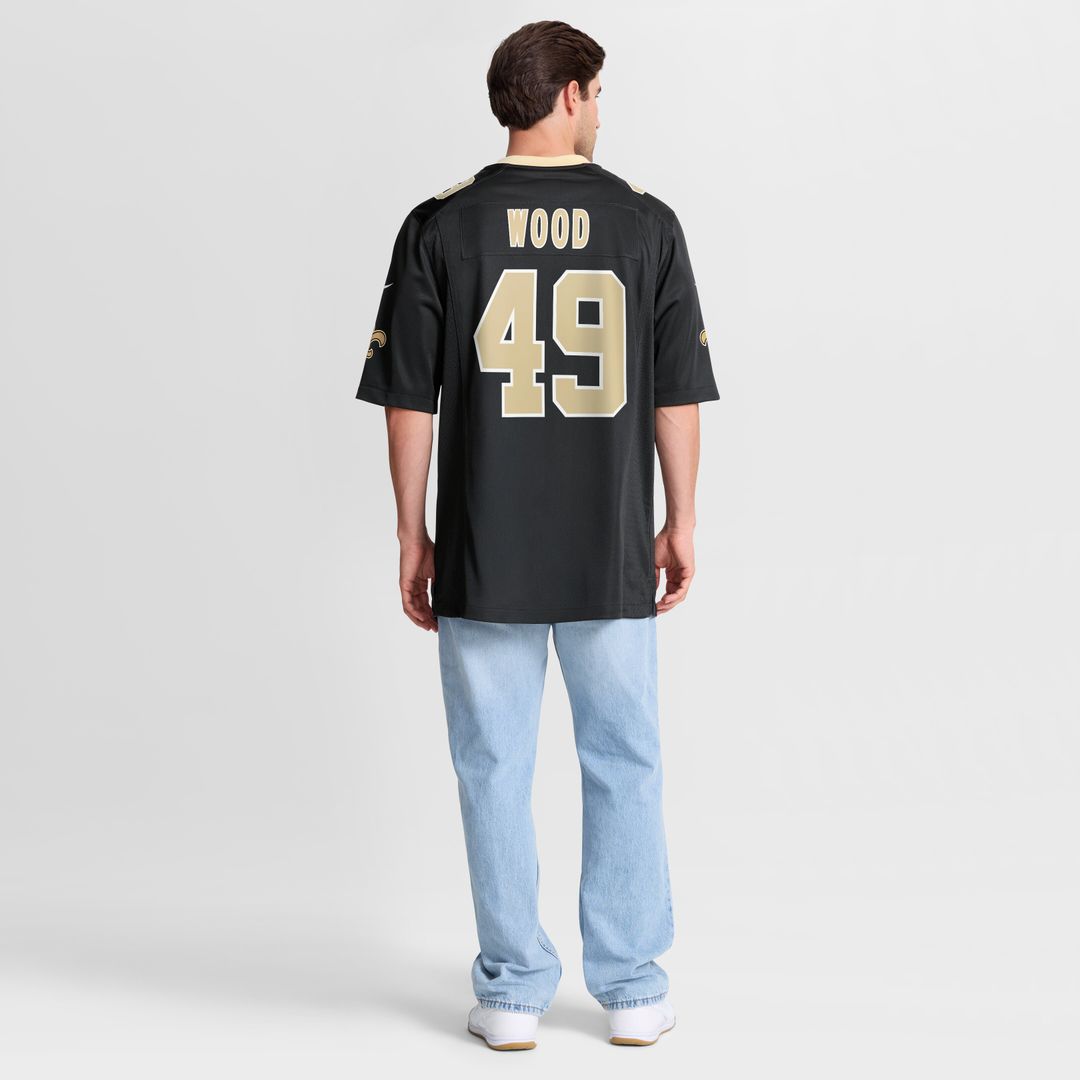 Zach Wood New Orleans Saints Nike Game Jersey - Black