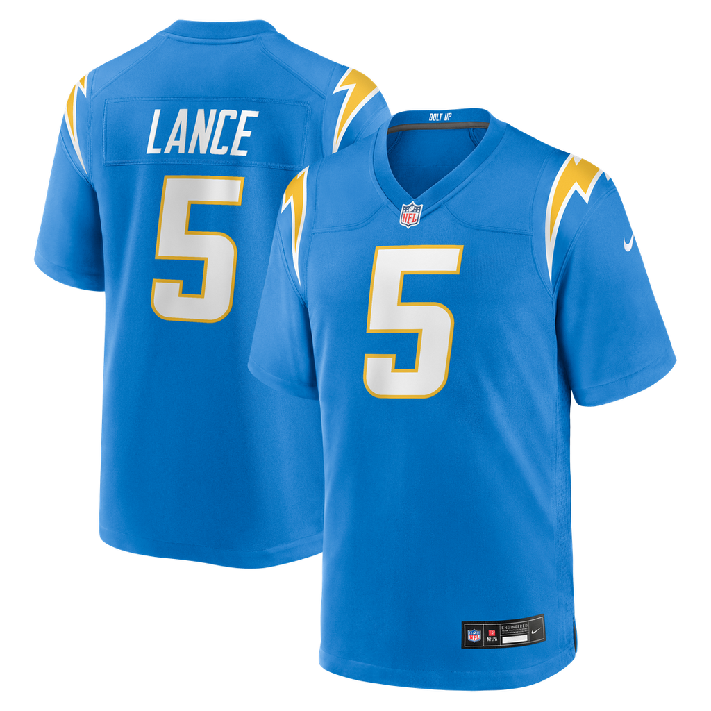 Trey Lance Los Angeles Chargers Nike Team Game Jersey -  Powder Blue