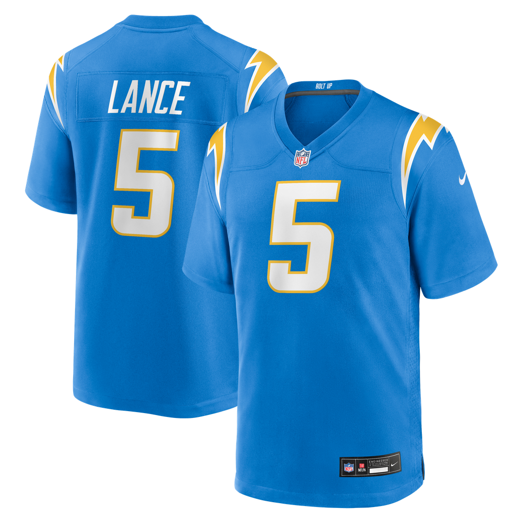 Trey Lance Los Angeles Chargers Nike Team Game Jersey -  Powder Blue