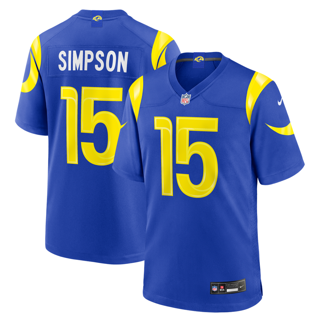 Ty Simpson Los Angeles Rams Nike 2026 NFL Draft First Round Pick No. 13 Team Game Jersey - Royal