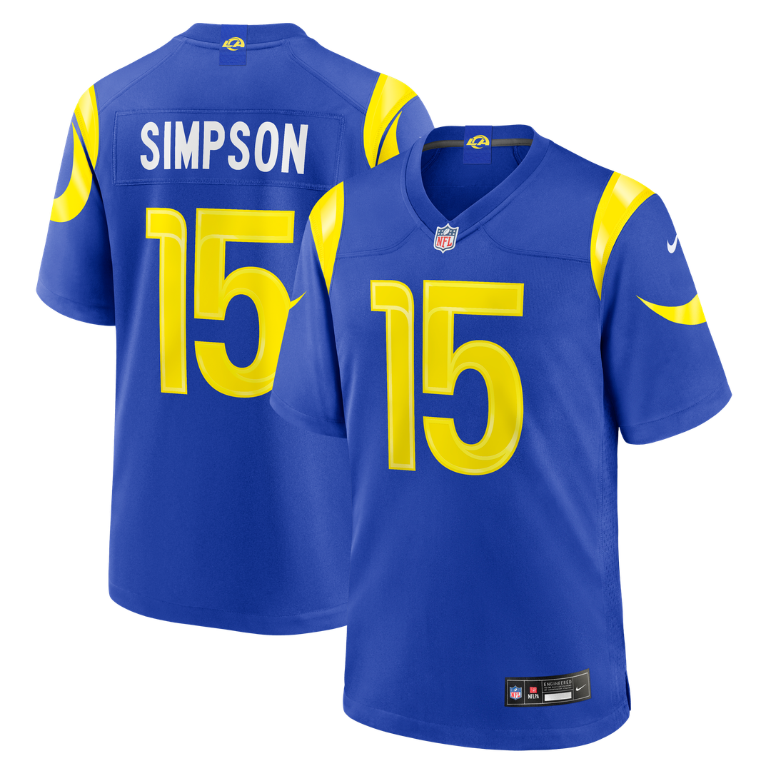 Ty Simpson Los Angeles Rams Nike 2026 NFL Draft First Round Pick No. 13 Team Game Jersey - Royal