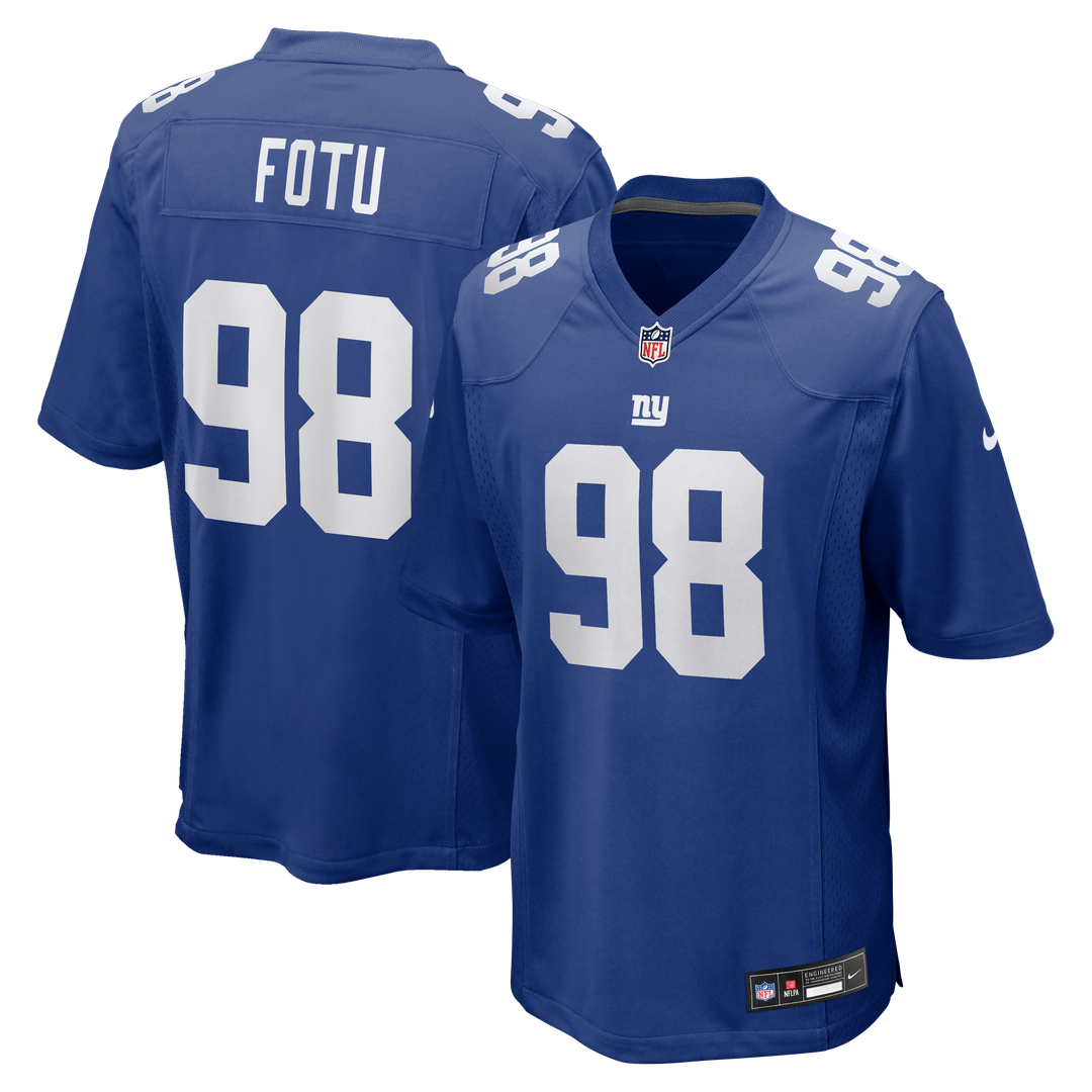 Leki Fotu New York Giants Nike Team Game Jersey - Royal