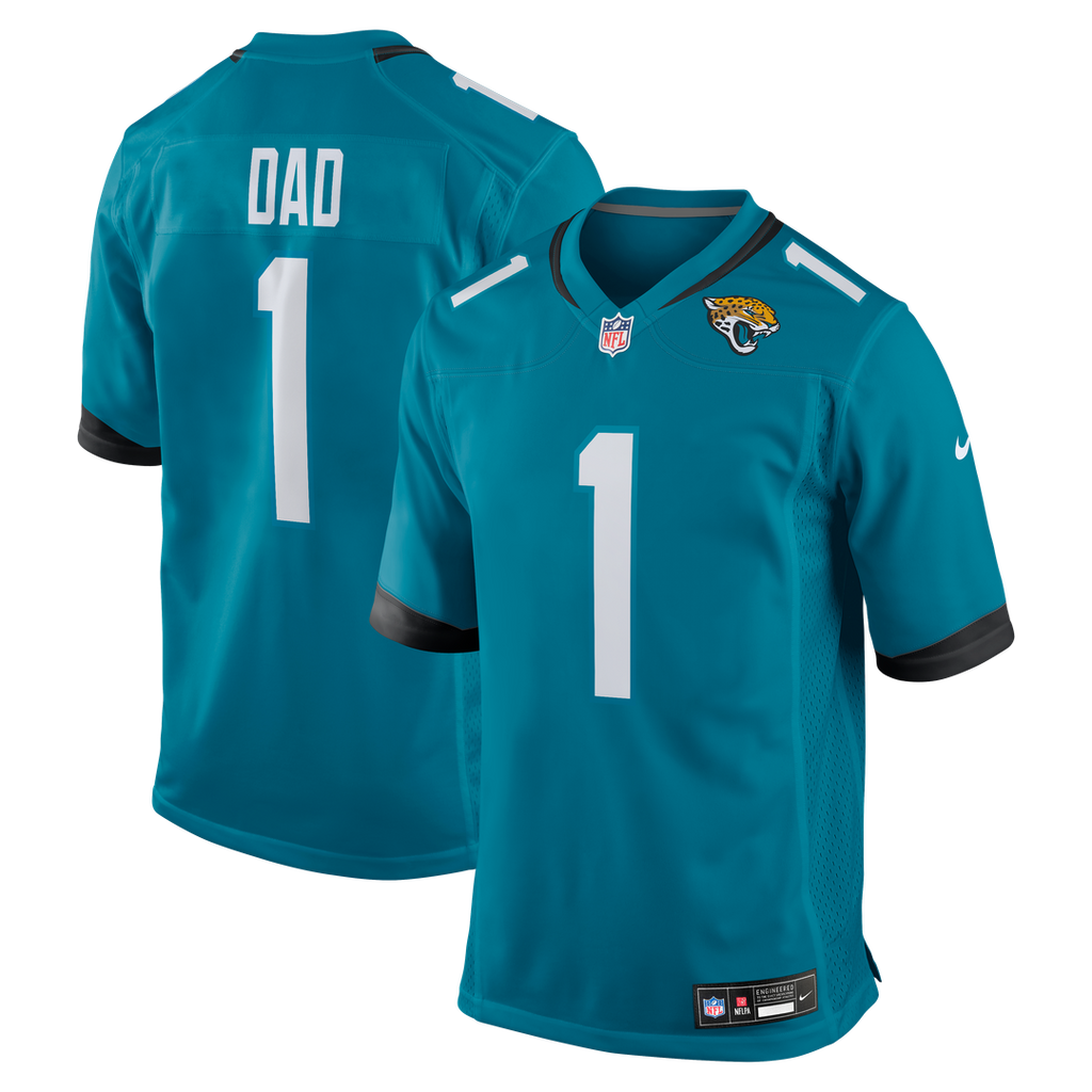 Number 1 Dad Jacksonville Jaguars Nike Game Jersey - Teal