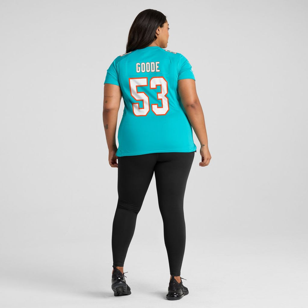 Cameron Goode Miami Dolphins Nike Women's Game Player Jersey - Aqua
