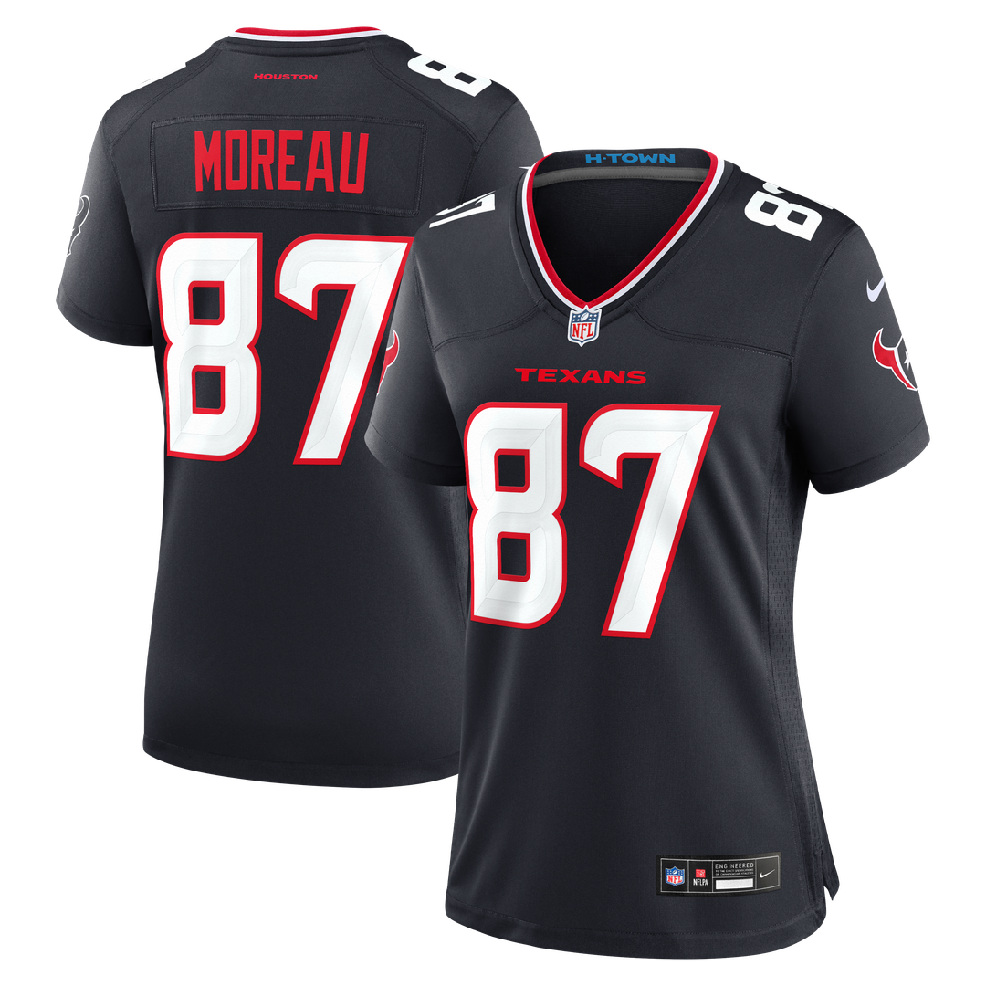 Foster Moreau Houston Texans Nike Women's Team Game Jersey -  Navy