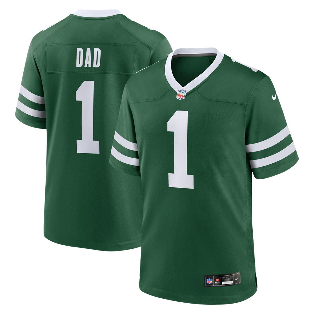 New York Jets Nike #1 Dad Game Jersey - Legacy Green