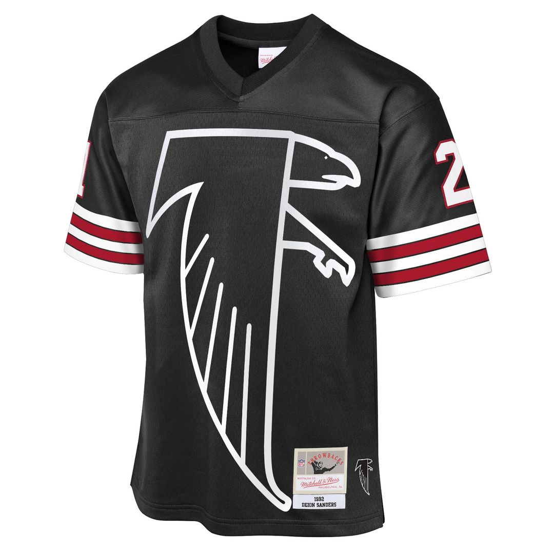 Deion Sanders Atlanta Falcons Mitchell & Ness Youth 1992 Throwback Fashion Jersey - Black