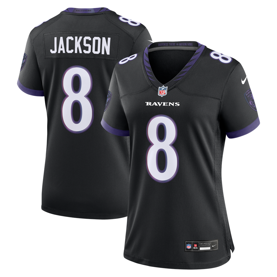 Lamar Jackson Baltimore Ravens Nike Women's Alternate Game Jersey - Black