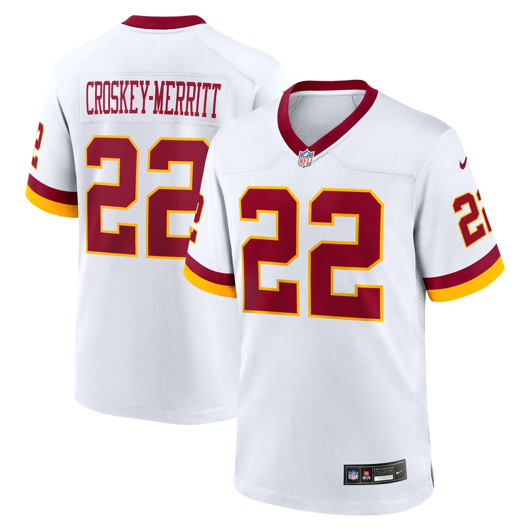 Jacory Croskey-Merritt Washington Commanders Nike Hail Raiser Alternate Game Jersey - Black