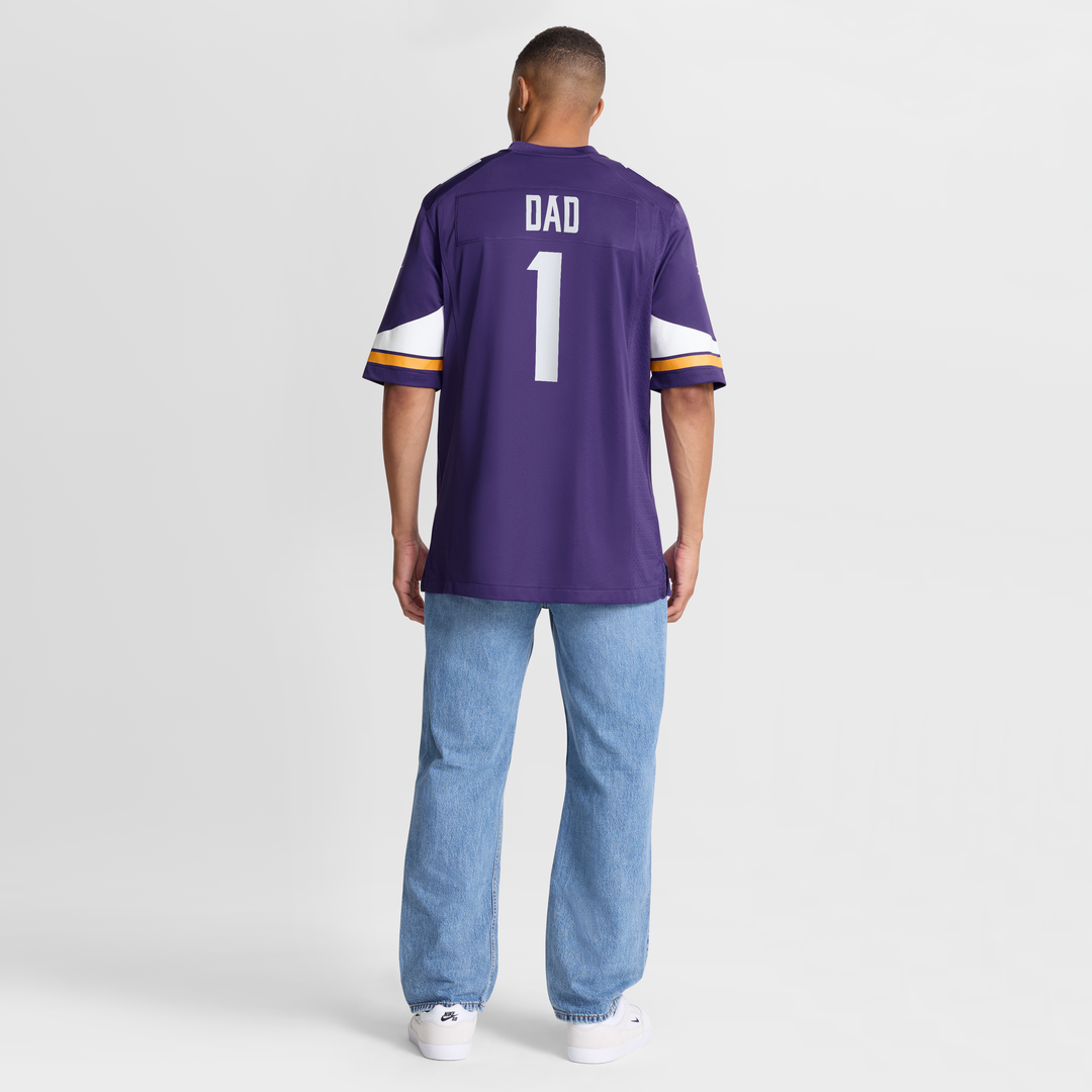 Number 1 Dad Minnesota Vikings Nike Game Jersey - Purple