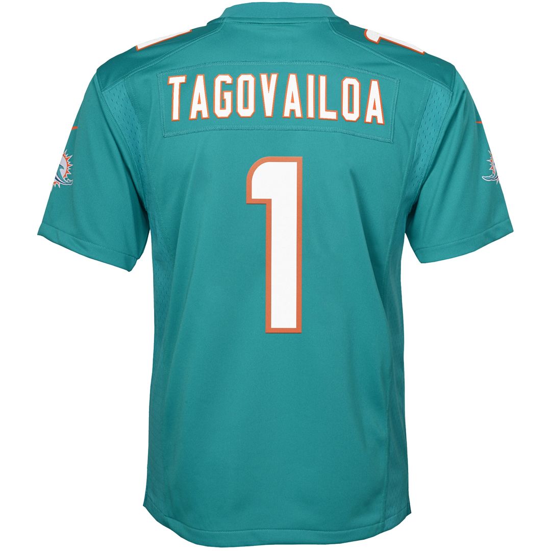 Tua Tagovailoa Miami Dolphins Nike Youth Game Jersey - Aqua