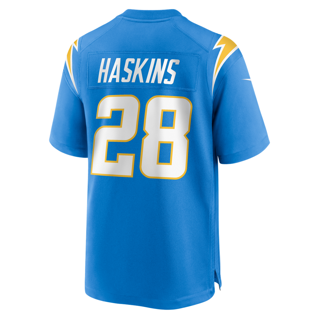 Hassan Haskins Los Angeles Chargers Nike Team Game Jersey -  Powder Blue
