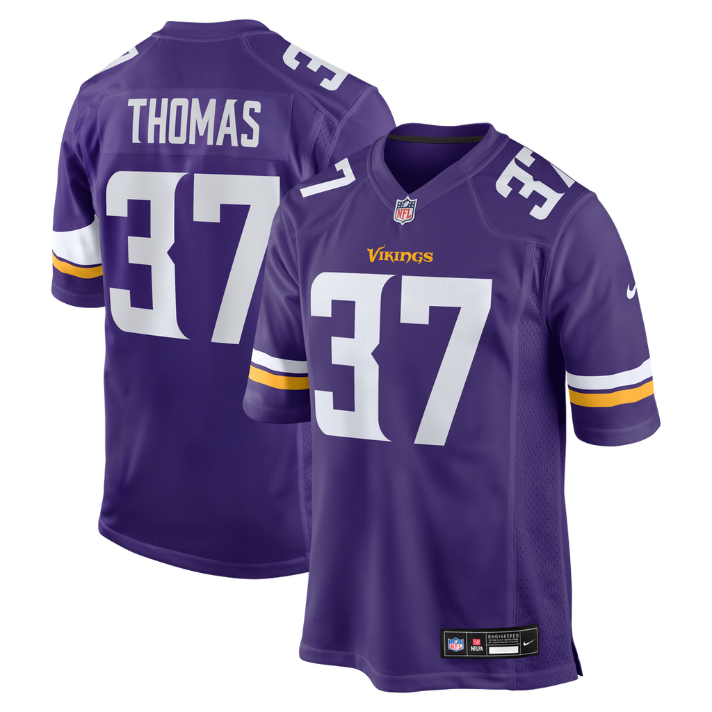 Tavierre Thomas Minnesota Vikings Nike Team Game Jersey -  Purple