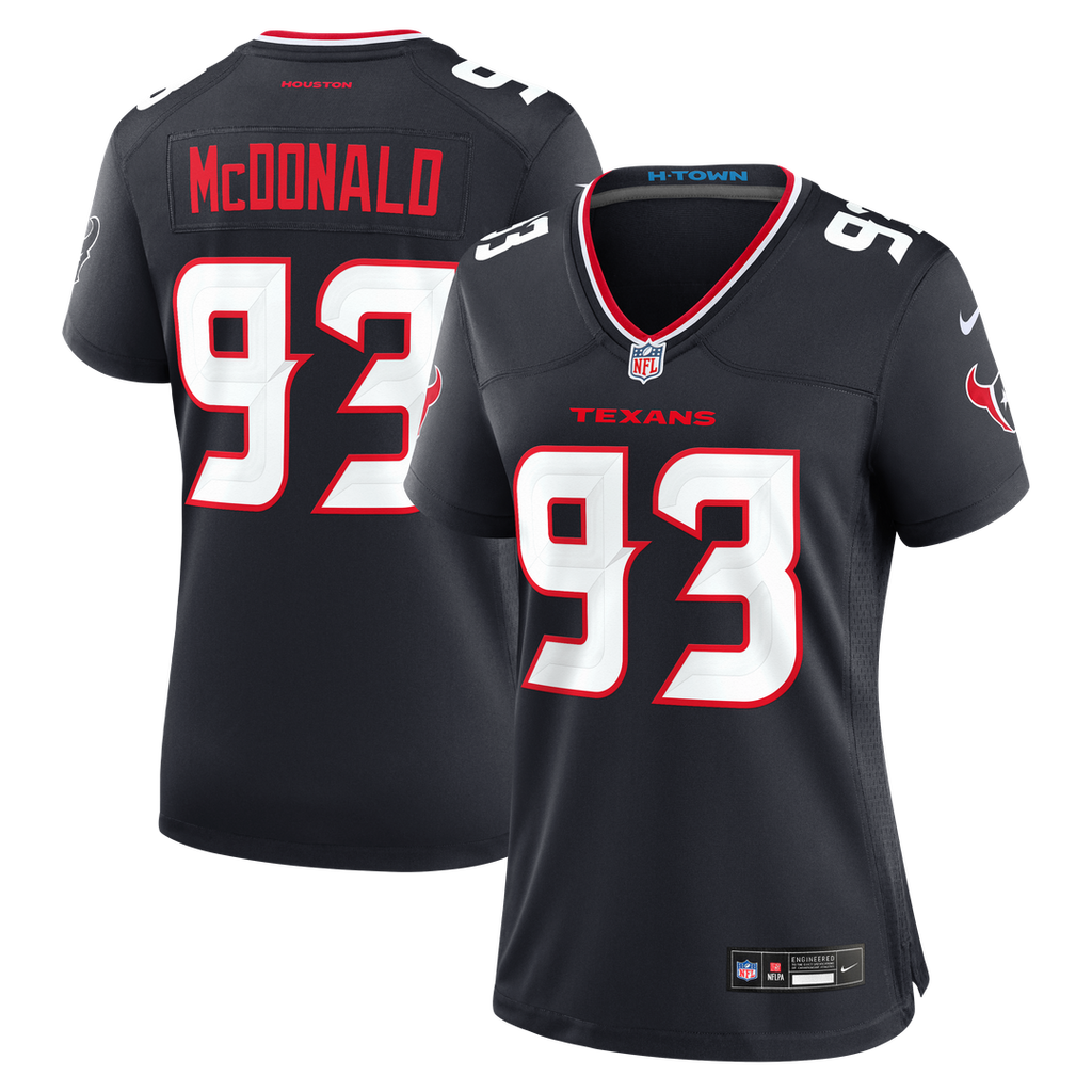 Kayden McDonald Houston Texans Nike Women's Team Game Jersey -  Navy
