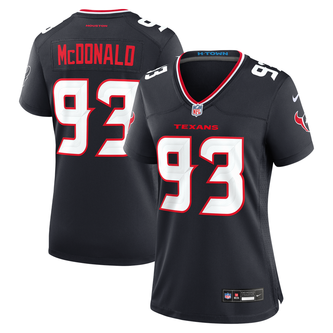 Kayden McDonald Houston Texans Nike Women's Team Game Jersey -  Navy