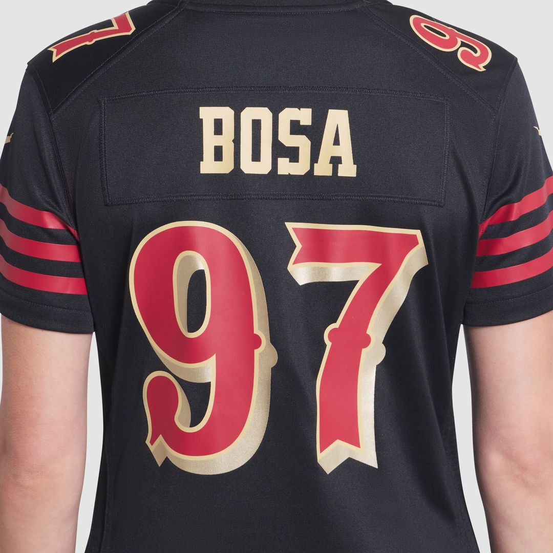 Nick Bosa San Francisco 49ers Nike Women's 2025 Rivalries Collection Game Jersey - Black