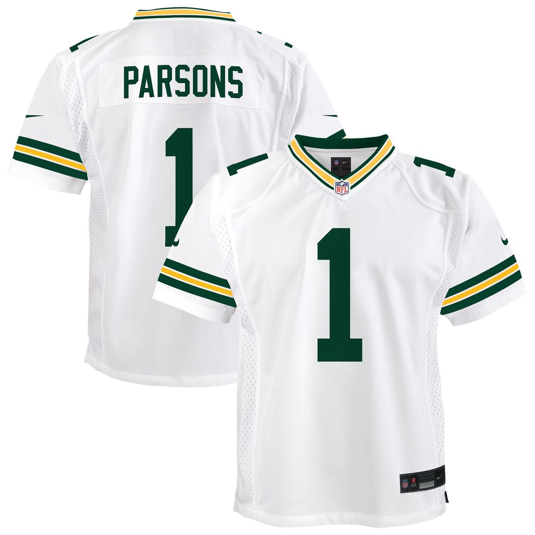 Micah Parsons Green Bay Packers Nike Youth White Game Jersey - White