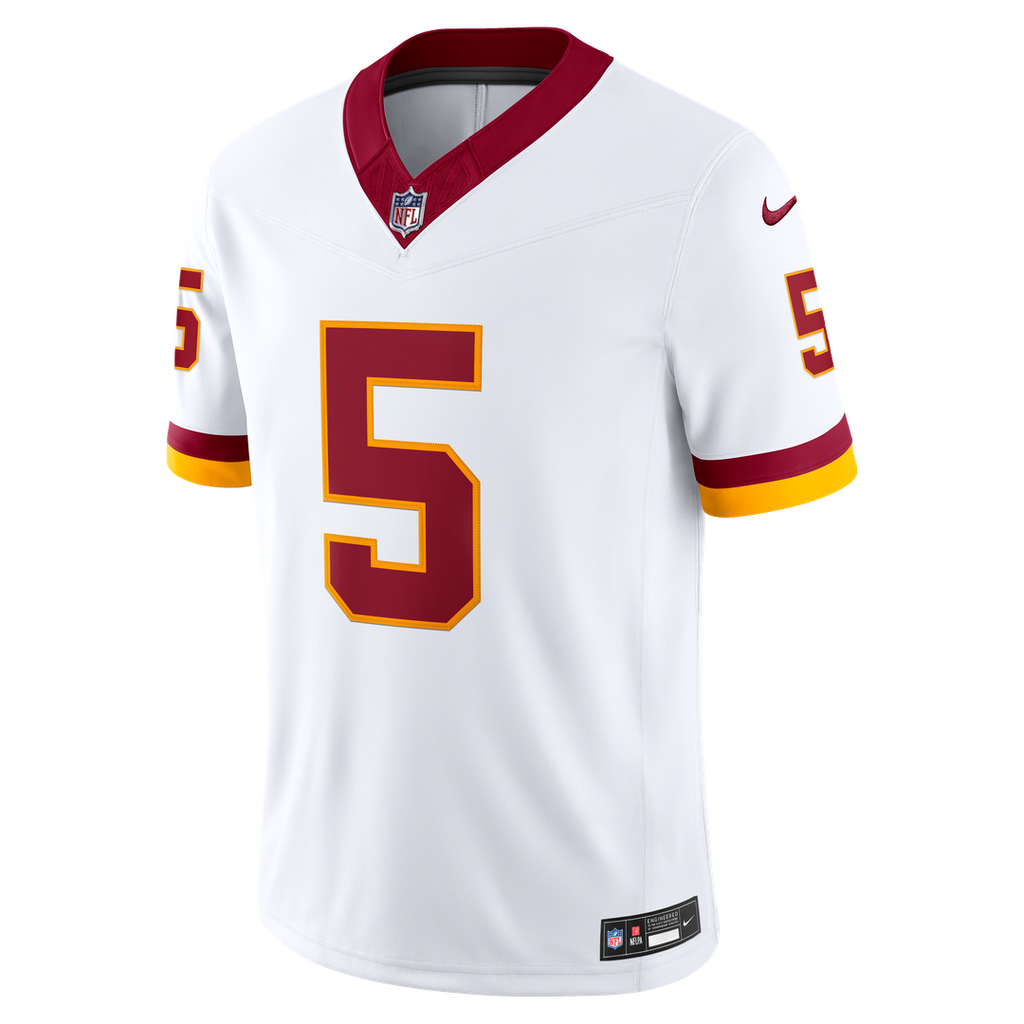 Jayden Daniels Washington Commanders Nike Vapor F.U.S.E. Stitched Limited Jersey - White