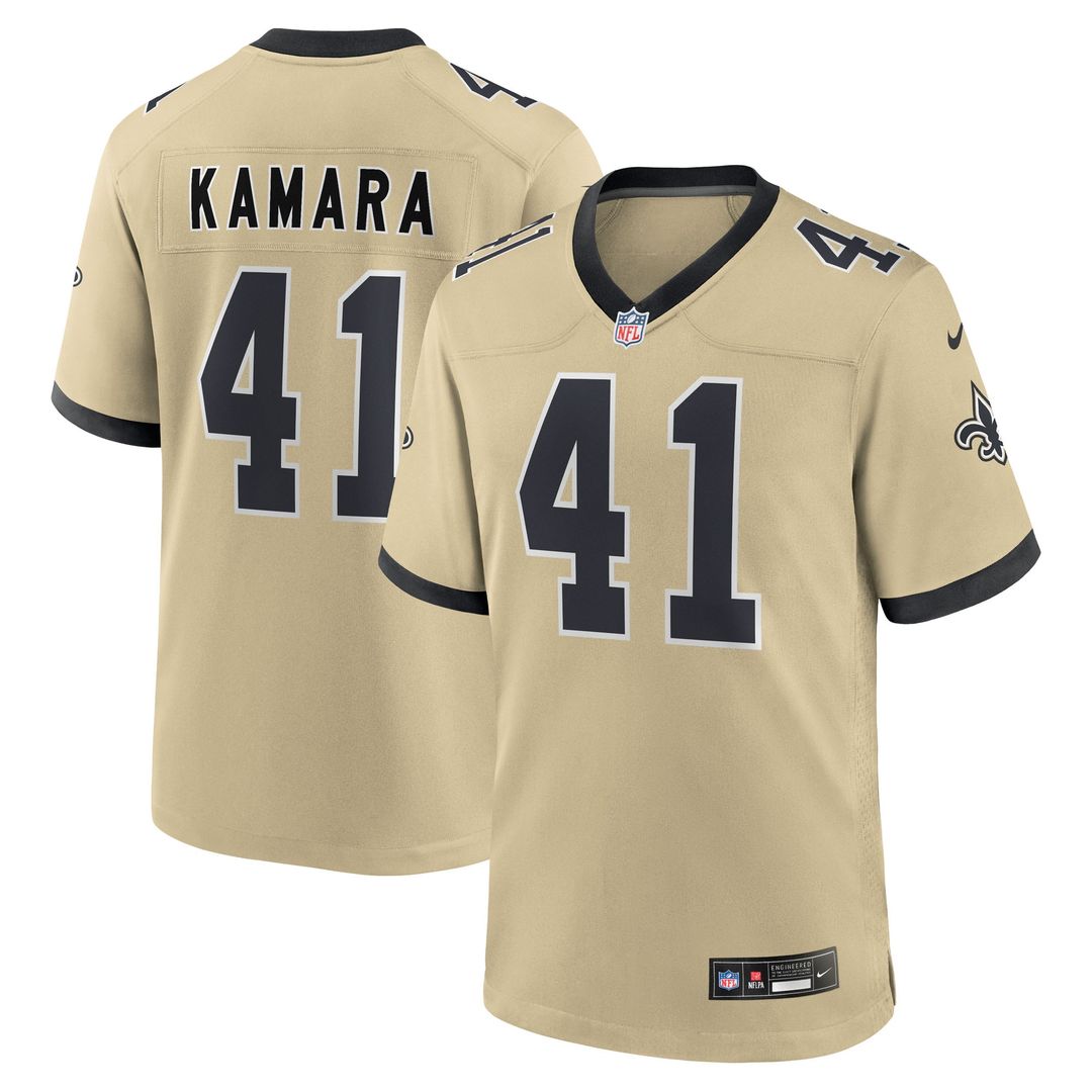 Alvin Kamara New Orleans Saints Nike Youth Gameday Golds Alternate Game Player Jersey - Gold