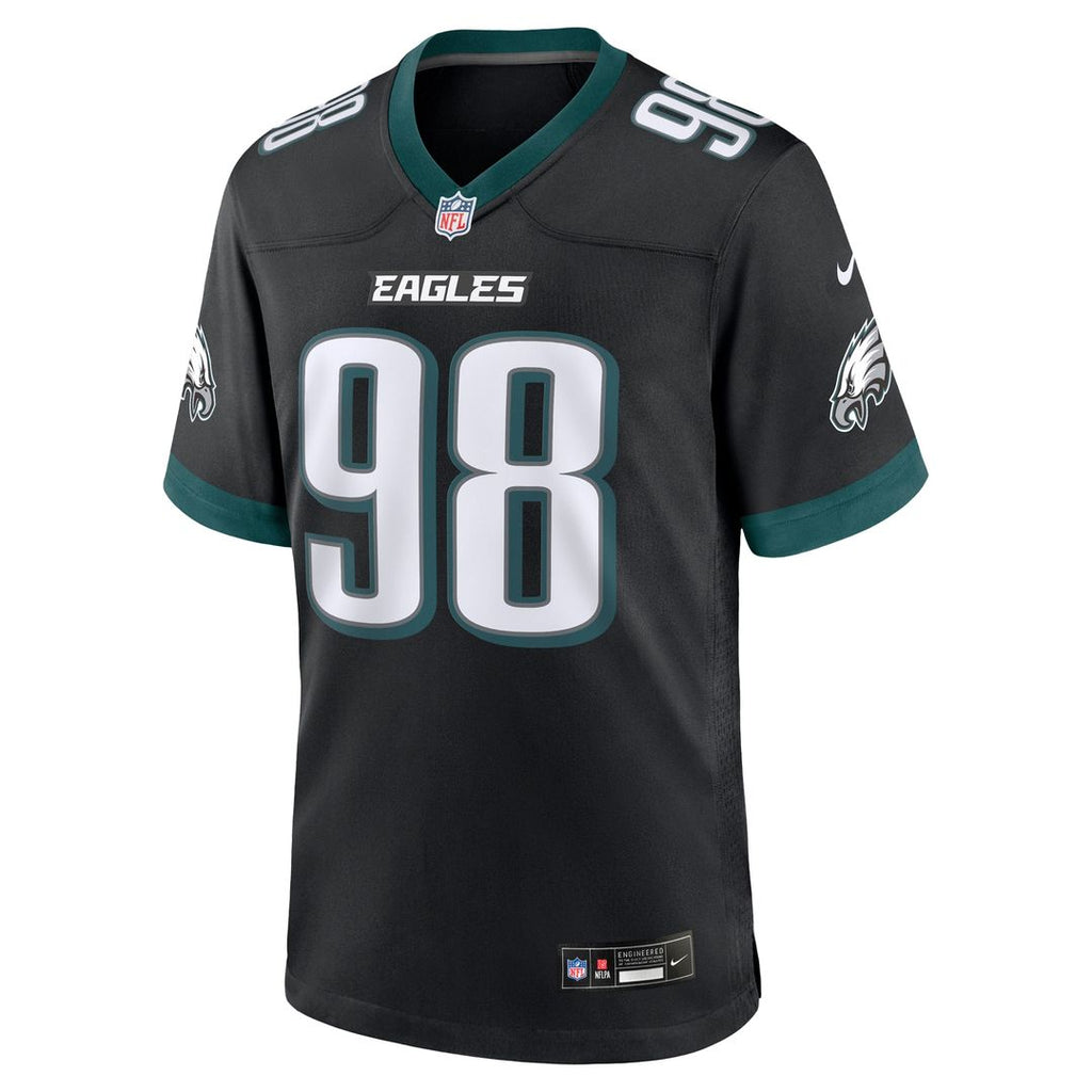 Jalen Carter Philadelphia Eagles Nike Alternate Game Player Jersey - Black