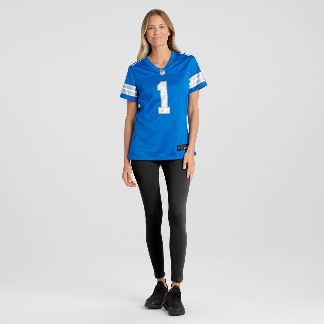 Number 1 Mom Detroit Lions Nike Game Jersey - Blue