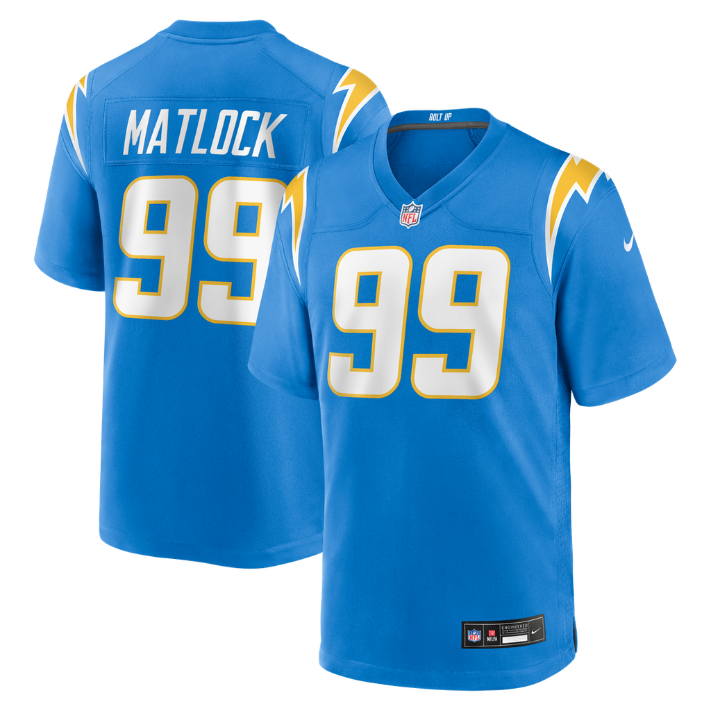 Scott Matlock Los Angeles Chargers Nike Team Game Jersey - Powder Blue