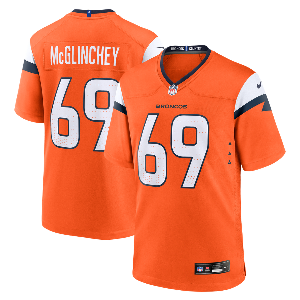 Mike McGlinchey Denver Broncos Nike Team Game Jersey -  Orange