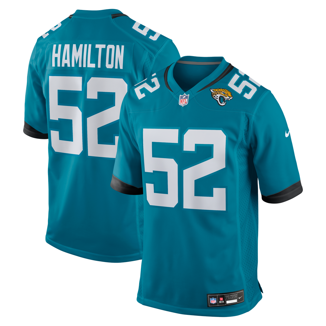 DaVon Hamilton Jacksonville Jaguars Nike Game Jersey - Teal