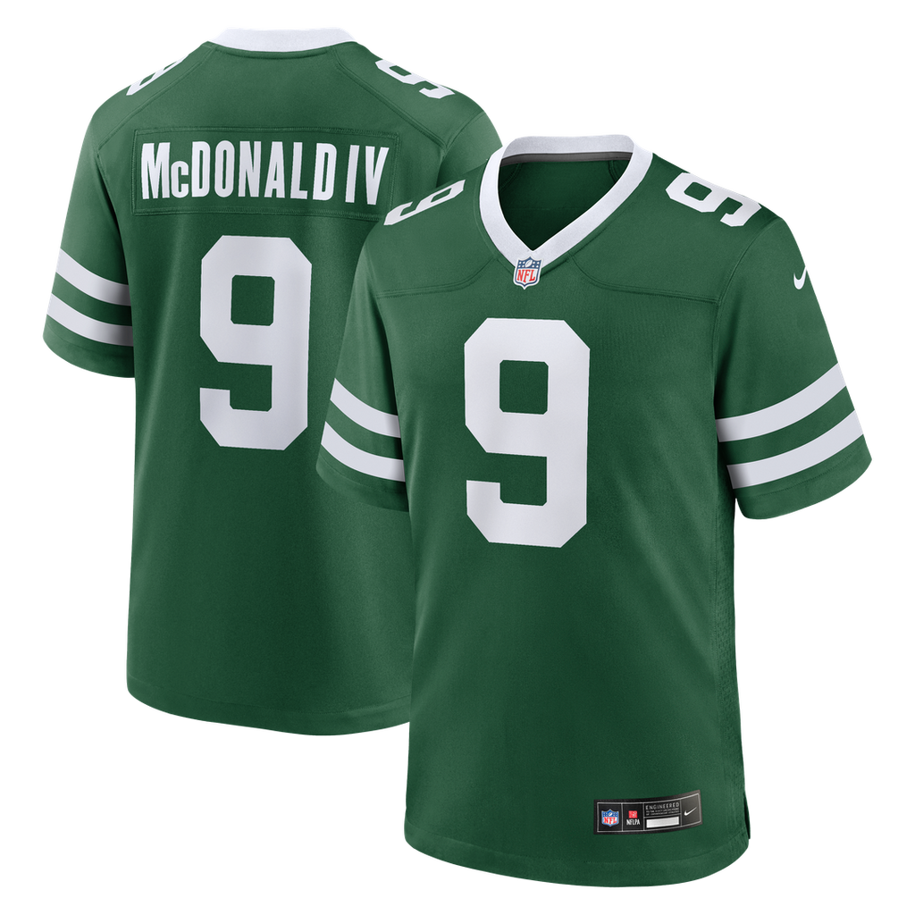 Will McDonald IV New York Jets Nike Team Game Jersey - Legacy Green