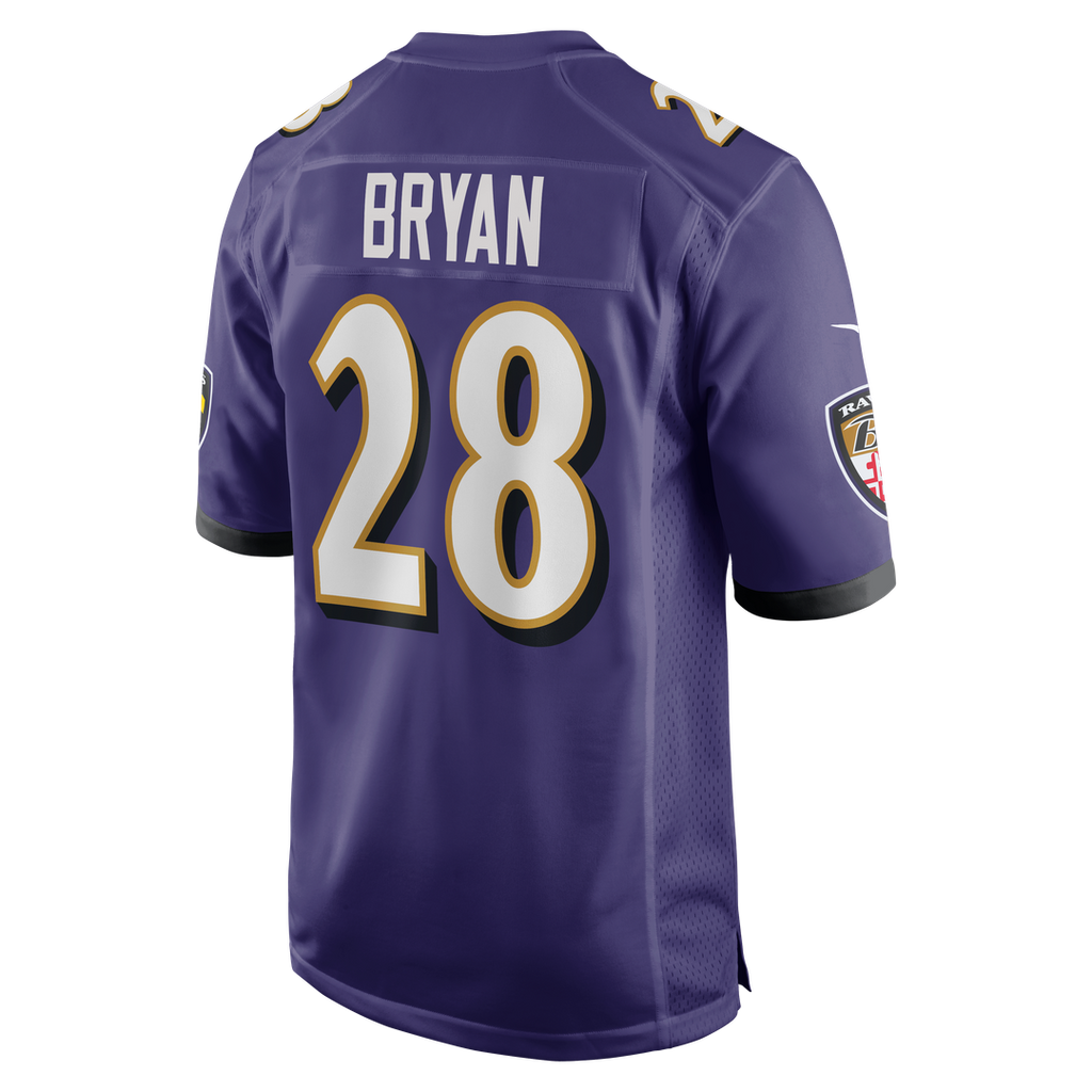 Taven Bryan Baltimore Ravens Nike Team Game Jersey -  Purple
