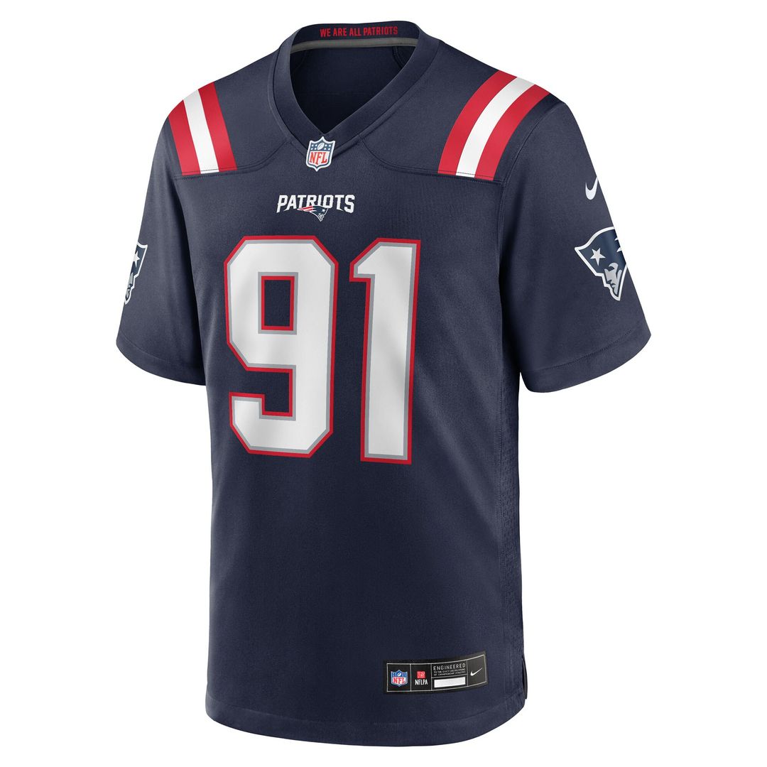 Elijah Ponder New England Patriots Nike Team Game Jersey -  Navy