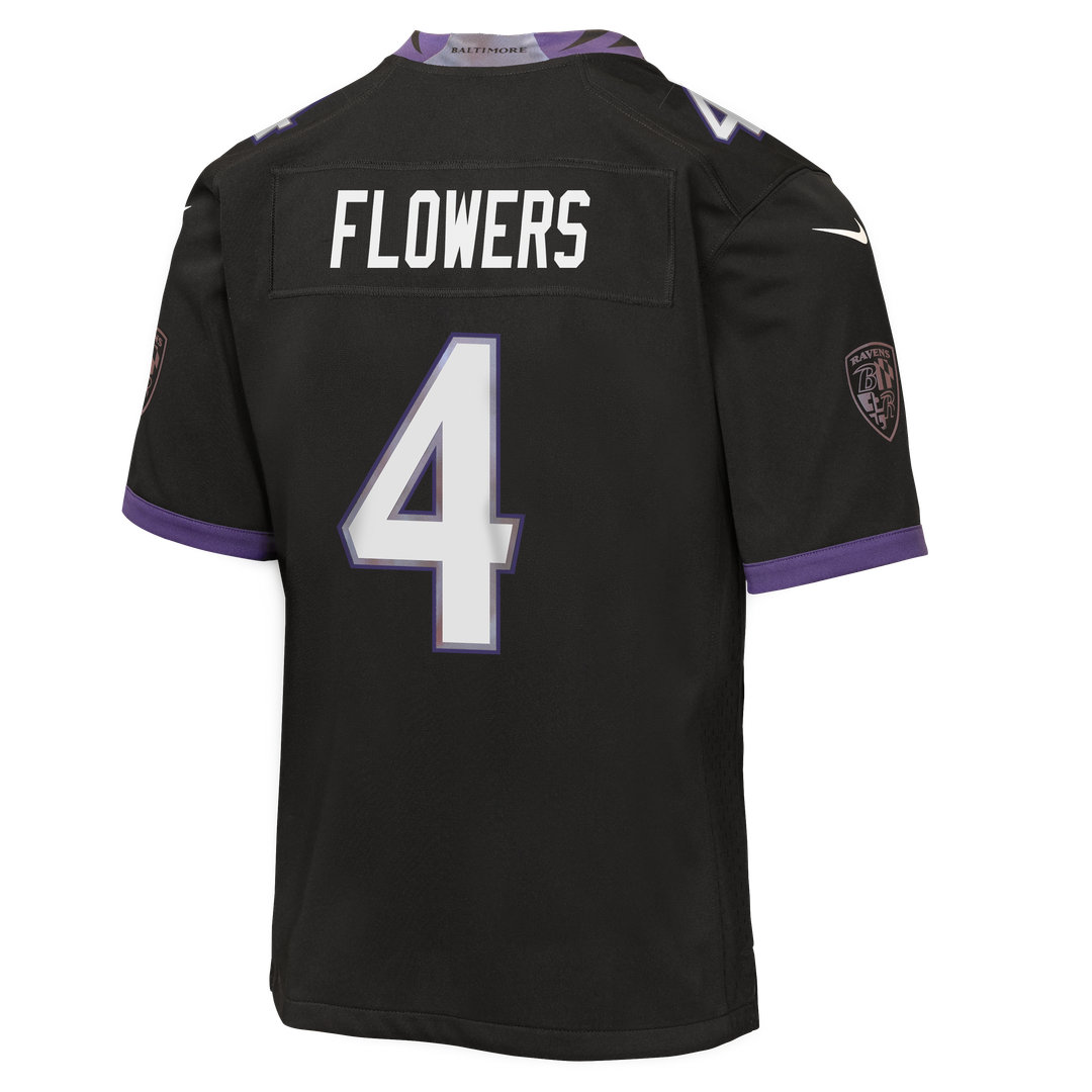 Zay Flowers Baltimore Ravens Nike Youth Alternate Game Jersey - Black