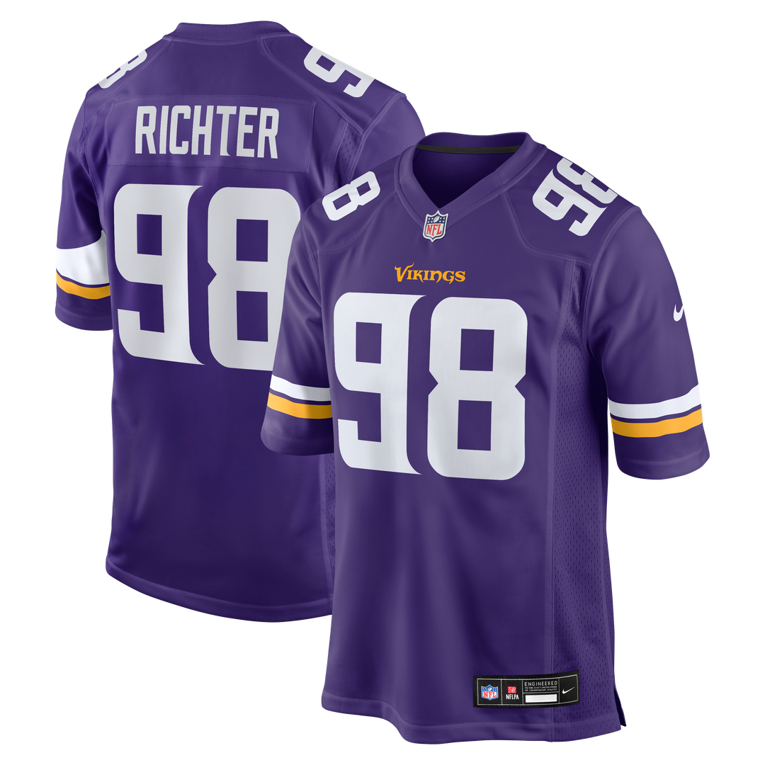 Bo Richter Minnesota Vikings Nike Team Game Jersey -  Purple