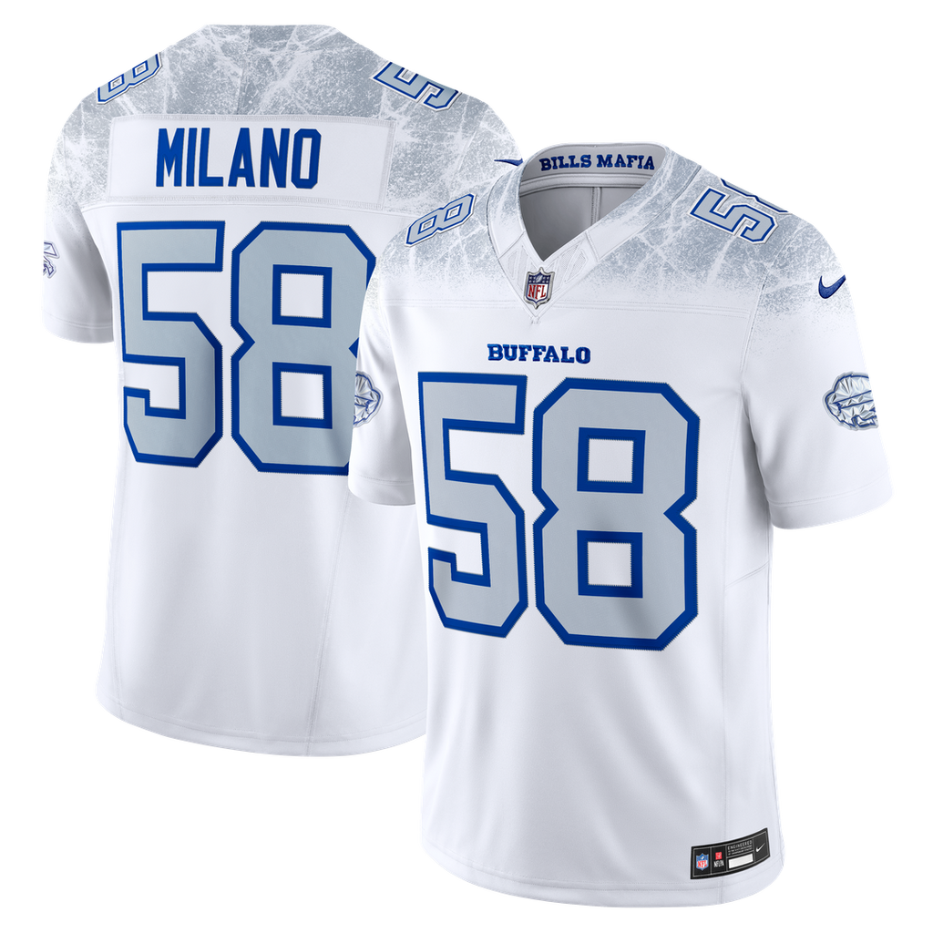 Matt Milano Buffalo Bills Nike 2025 Rivalries Collection Stitched Limited Jersey - White