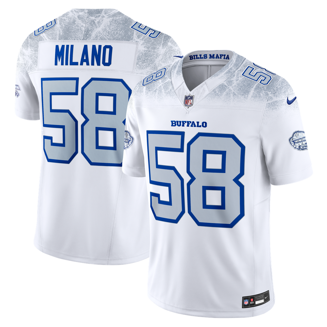Matt Milano Buffalo Bills Nike 2025 Rivalries Collection Stitched Limited Jersey - White