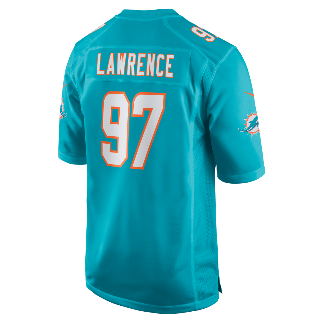 Rashard Lawrence Miami Dolphins Nike Team Game Jersey -  Aqua