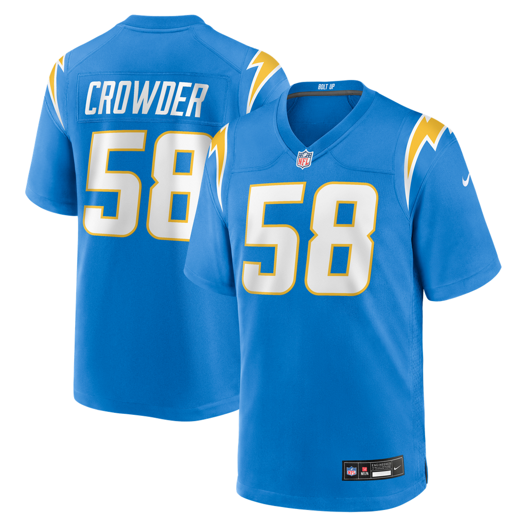 Tae Crowder Los Angeles Chargers Nike Team Game Jersey - Powder Blue