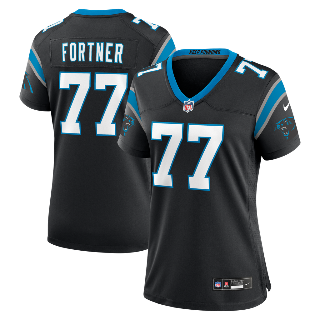 Luke Fortner Carolina Panthers Nike Women's Team Game Jersey -  Black