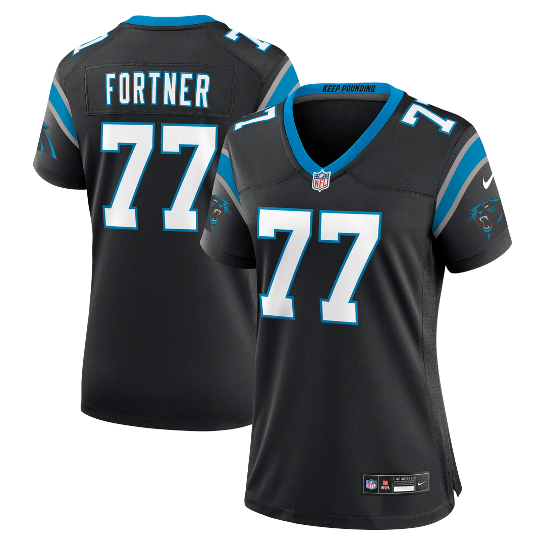 Luke Fortner Carolina Panthers Nike Women's Team Game Jersey -  Black