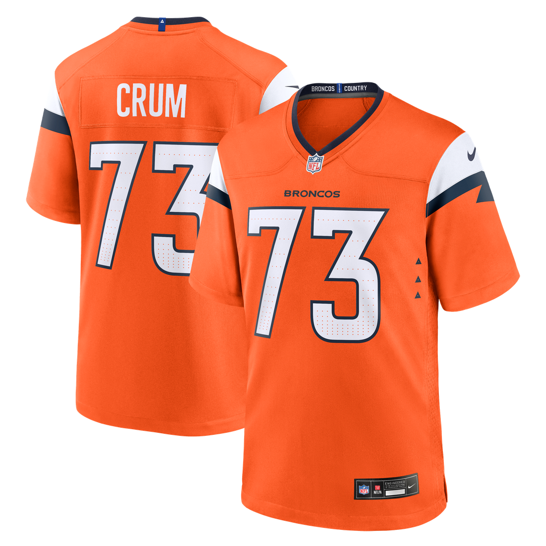 Frank Crum Denver Broncos Nike Team Game Jersey -  Orange