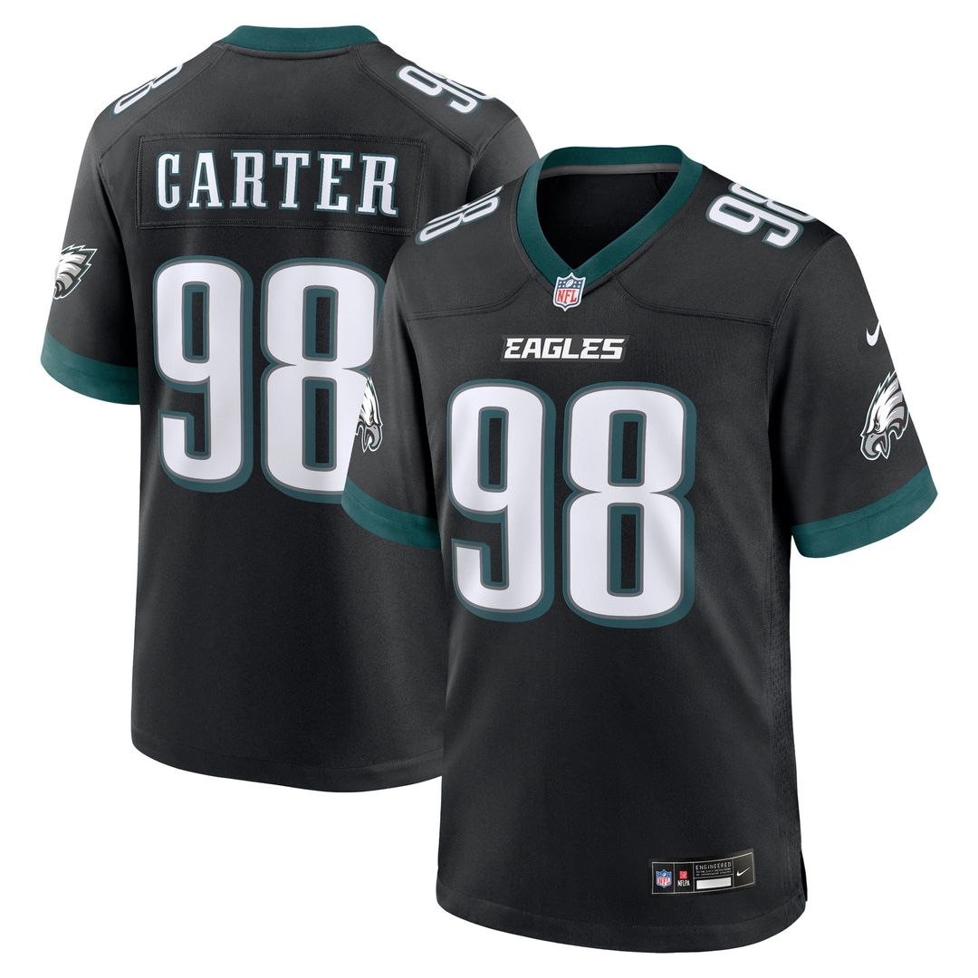 Jalen Carter Philadelphia Eagles Nike Alternate Game Player Jersey - Black