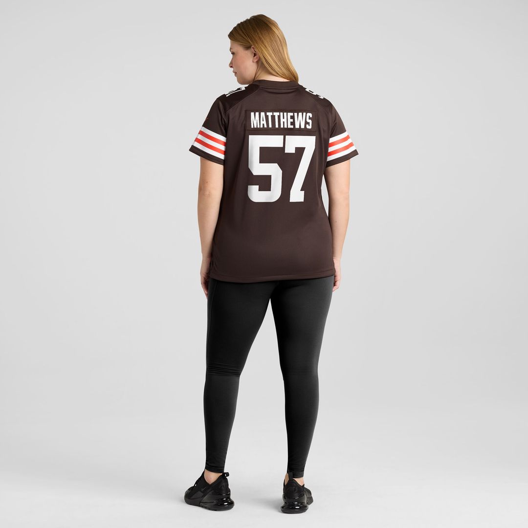 Clay Matthews Cleveland Browns Nike Women's Game Retired Player Jersey - Brown