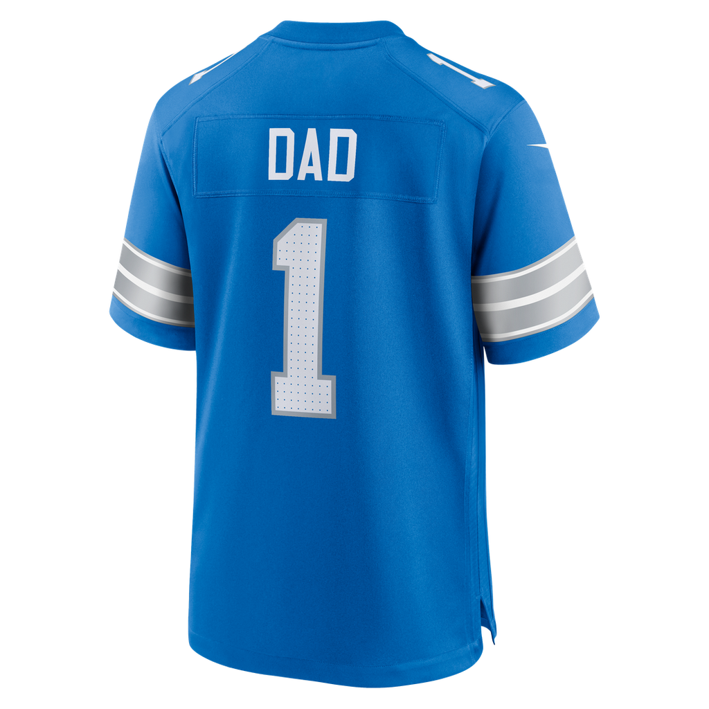 Number 1 Dad Detroit Lions Nike Game Jersey - Blue