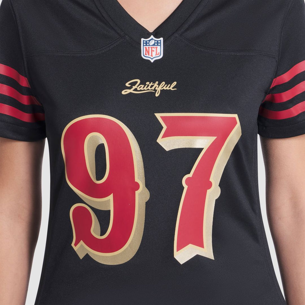 Nick Bosa San Francisco 49ers Nike Women's 2025 Rivalries Collection Game Jersey - Black