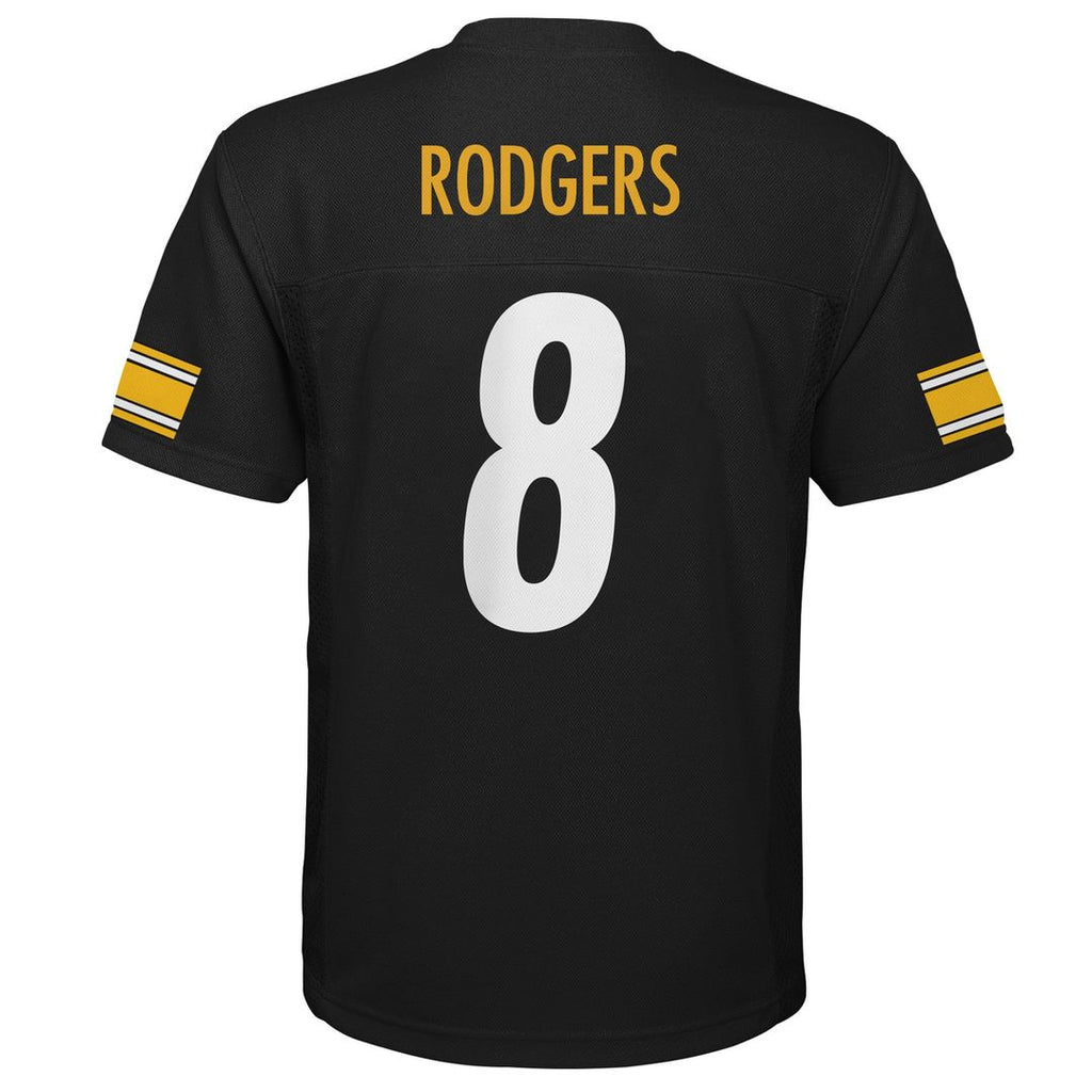 Aaron Rodgers Pittsburgh Steelers Outerstuff Youth Replica Player Jersey - Black