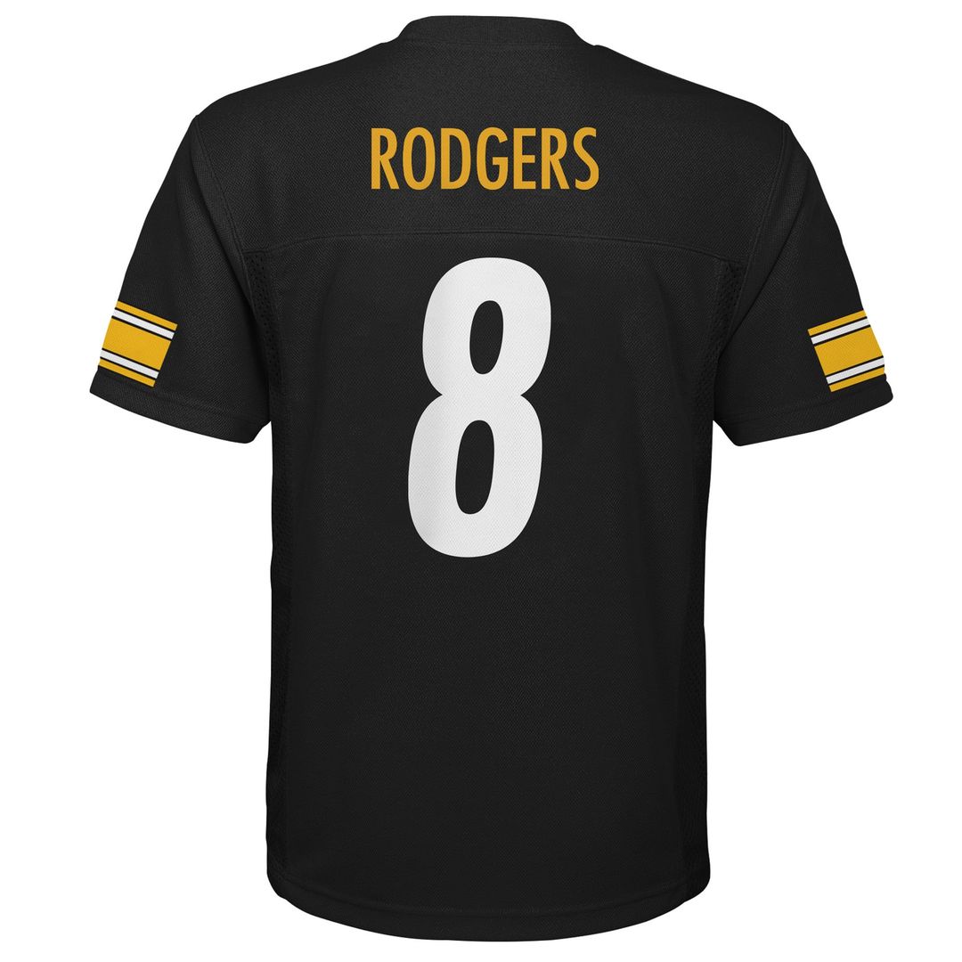 Aaron Rodgers Pittsburgh Steelers Outerstuff Youth Replica Player Jersey - Black