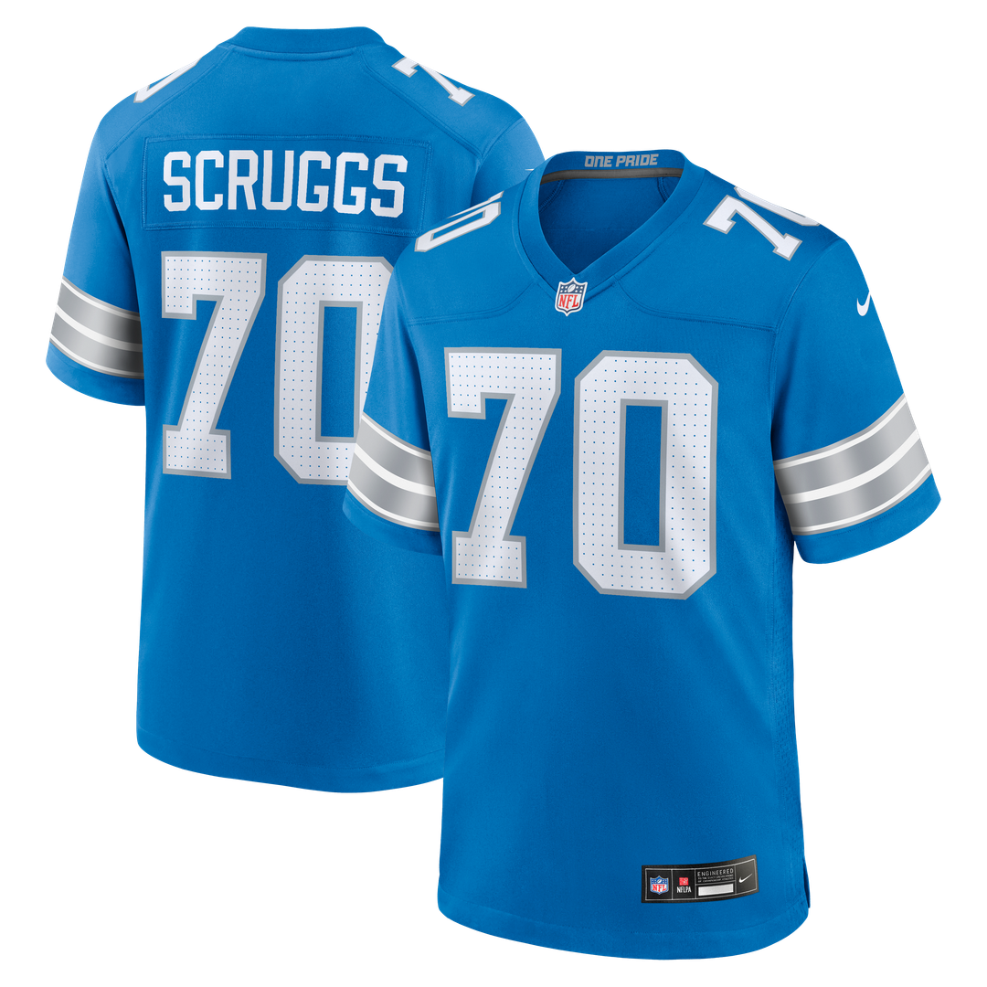 Juice Scruggs Detroit Lions Nike Team Game Jersey -  Blue