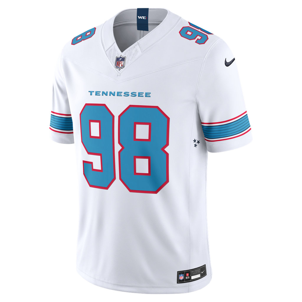 Jeffery Simmons Tennessee Titans Nike Vapor F.U.S.E. Stitched Limited Jersey - White