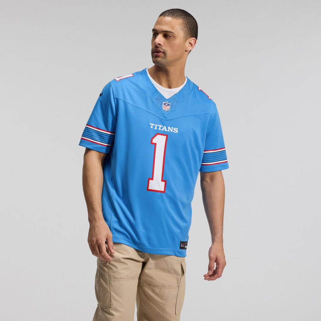 Cameron Ward Tennessee Titans Nike Vapor F.U.S.E. Stitched Limited Jersey - Light Blue