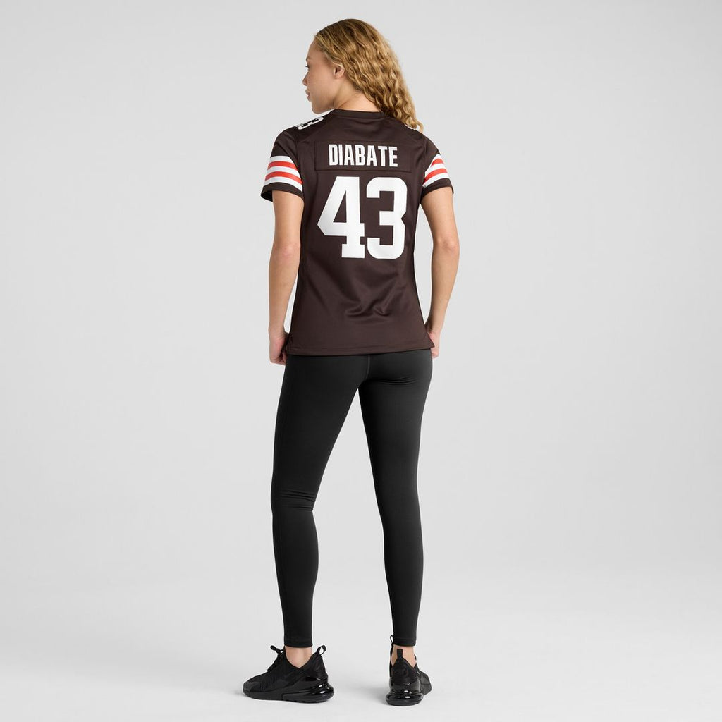 Mohamoud Diabate Cleveland Browns Nike Women's Team Game Jersey -  Brown